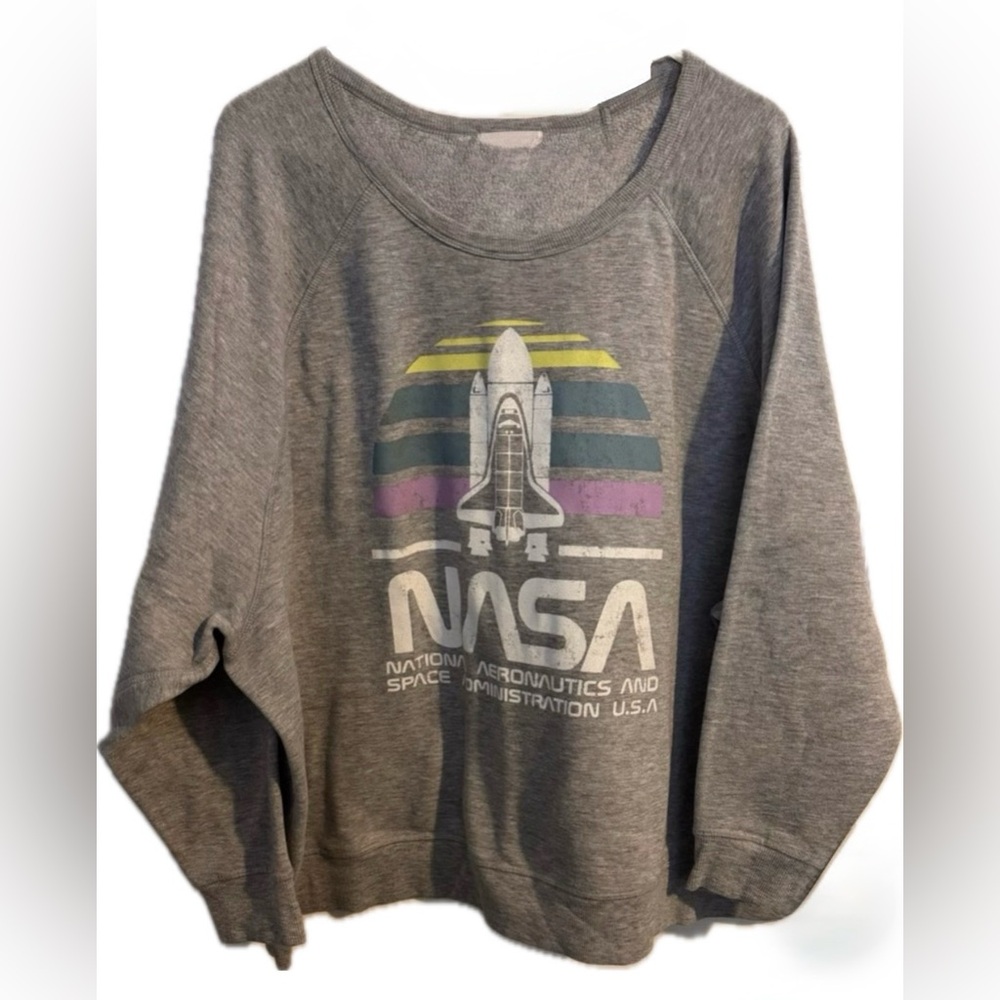 Grayson Threads NASA Graphic Sweatshirt Space Shuttle Retro Pullover 3X Women’s